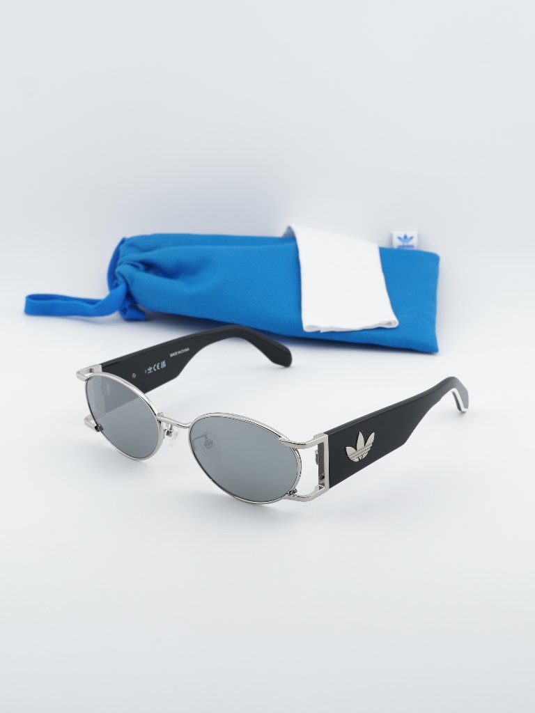 Adidas Or0096 16c Oval Sunglasses - Palladium / Smoke